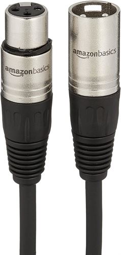 Amazon Basics XLR Male to Female Microphone Cable - 50 Feet, Black