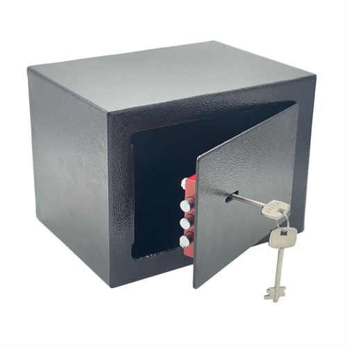 Home wall safe with double latch lock