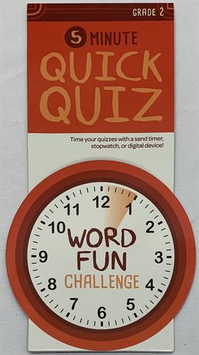 Bendon 5 Minute Quick Quiz Word Fun Challenge Grade 2 , 12 pages Book