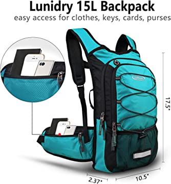 Backpack with 2L Water Bladder, Insulated Water Backpack Perfect Pack for Running, Hiking, Cycling, Camping