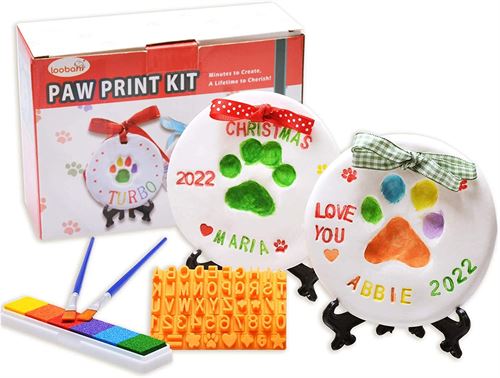 LOOBANI Dog Paw Print Ornaments Kit