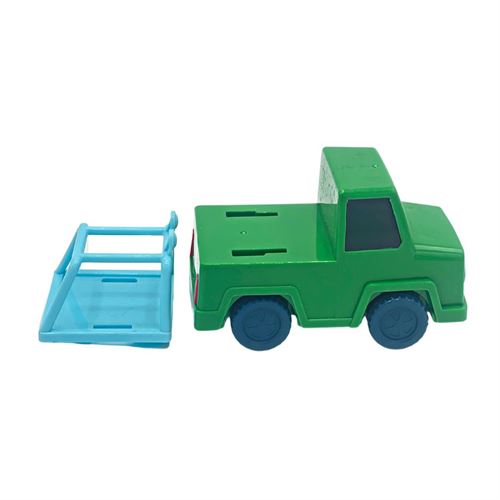 Ice cream vending car toy for children with headlights - green color