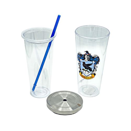 Spoontiques - Harry Potter Tumbler - Hufflepuff Glitter Cup with Straw 591 ml