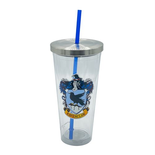Spoontiques - Harry Potter Tumbler - Hufflepuff Glitter Cup with Straw 591 ml