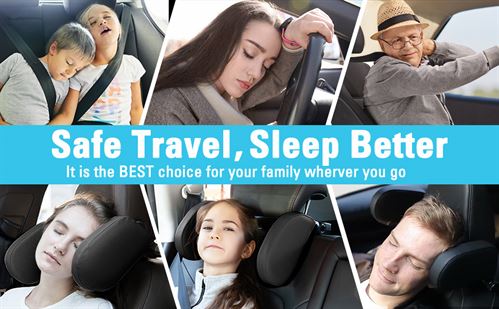 Roll over image to zoom in JZCreater Car Headrest Pillow, 360 Degree Adjustable Design, U- Shaped