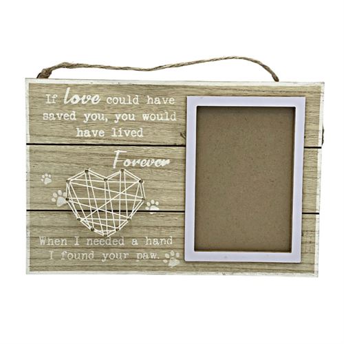 VILIGHT ilight Dog and Cat Memorial Gifts - Paw Prints Sympathy Picture Frame for Pet Loss - 4x6 Inches Photo