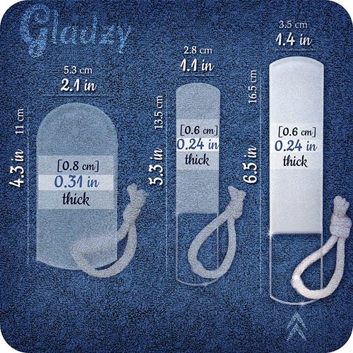 Gladzy - Genuine Czech Glass Foot File - Two-Sided Different Grit Surface