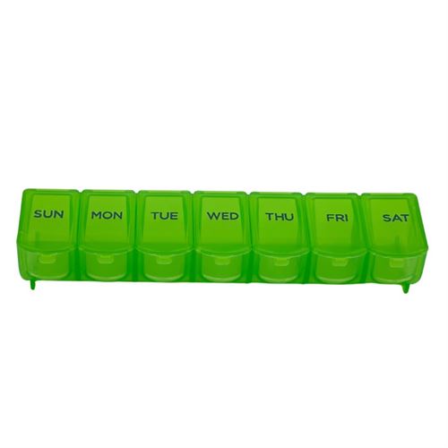 Sukuos Weekly Pill Organizer Extra Large Weekly Pill Organizer, Pill Cases for Pills/Vitamin/Fish Oil/Supplements (Green)