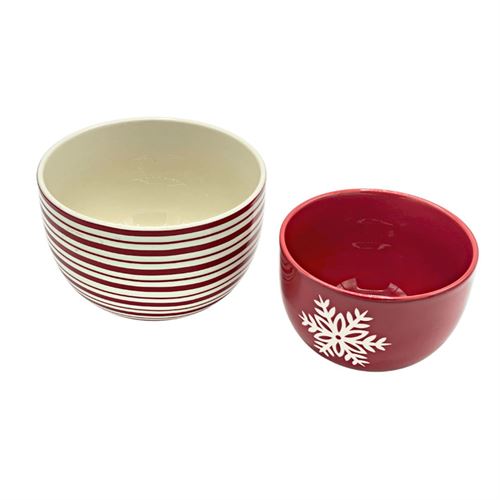 Lovely Christmas  snowflake ceramic sauce dishes set of 2