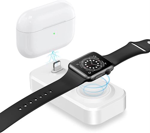 2 in 1 Charger Dock for Apple Watch and Airpods, Watch Charging Stand