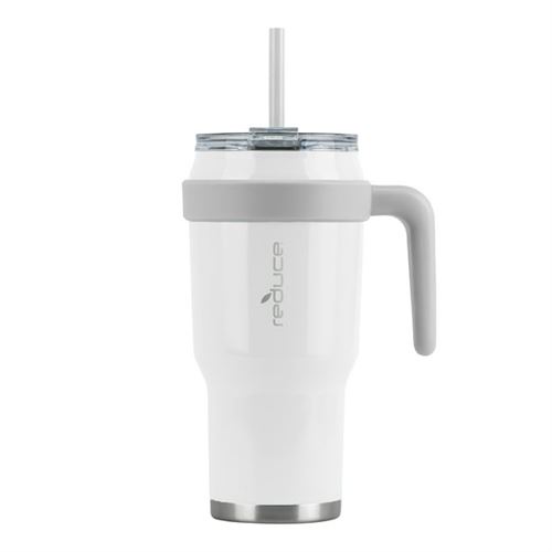 Reduce Vacuum Insulated Stainless Steel Cold1 Mug with Lid and Straw 590 ml