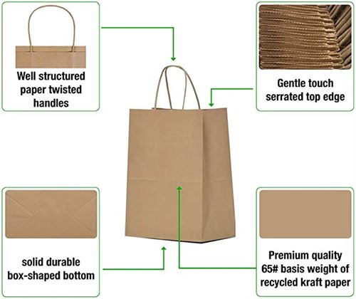 Kraft Paper Bags Bulk - 75 Pack
