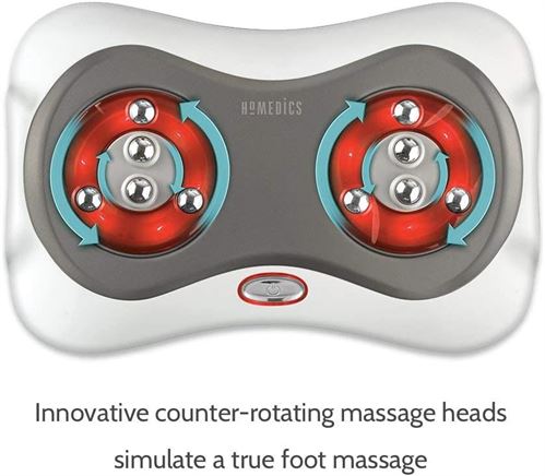 HoMedics Shiatsu Deluxe Foot Massager with Heat 4 Rotational Heads