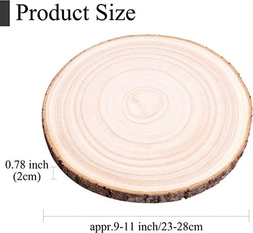 Caydo 3 Pieces 8-9 Inch Wood Slices, Round Rustic Wood Slices