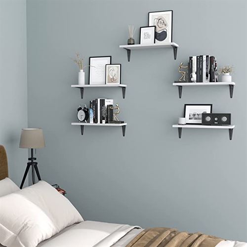 Wallniture Assisi White Floating Shelves for Wall