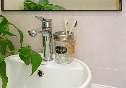 Plomkeest Mason Jar Bathroom Accessories Set