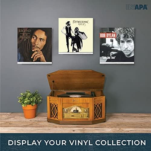 Ilyapa Wood Vinyl Record Shelf Wall Mount
