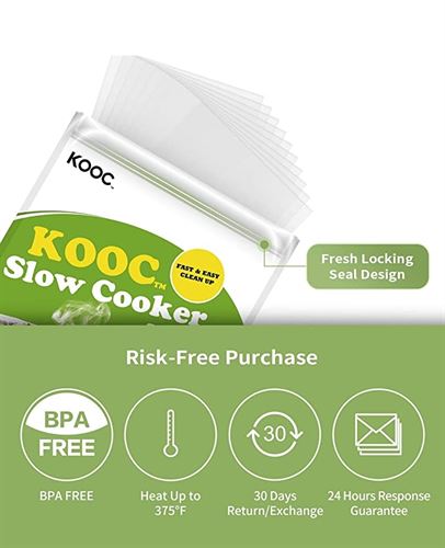 KOOC Disposable Slow Cooker Liners and Cooking Bags