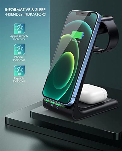 Wireless Charging Station,3 in 1 Fast Charging Station