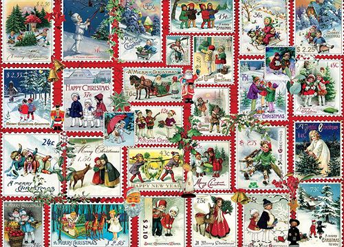 Ceaco - Classic Christmas - Christmas Stamps - 1000 Piece Jigsaw Puzzle