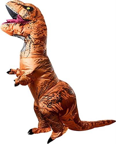 Rubies Adult The Original Inflatable Dinosaur Costume, T-Rex, Plus