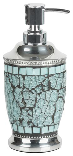 nu steel Iceberg Aqua Soap & body cream Dispenser made of high quality steel and studded with colored mosaics