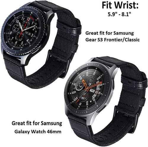Olytop Galaxy watch 3 strap made of Premium Nylon with Leather