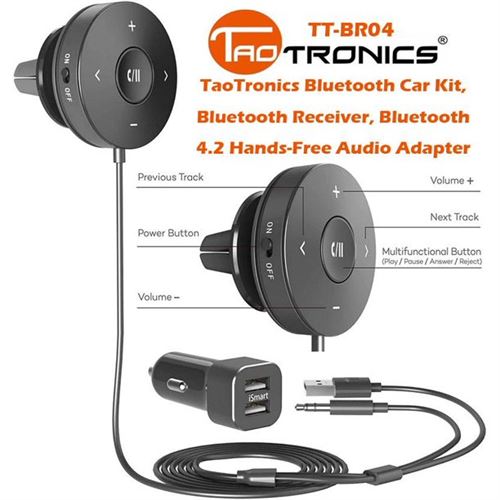 TT-BR04 Wireless Bluetooth Hands free 3.5mm Jack AUX Audio Receiver Adapter