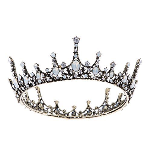 SWEETV Crystal Baroque Queen Crown