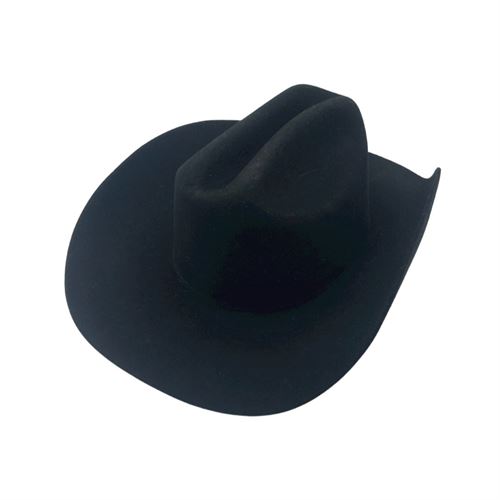 Justin By Milano Hat Co XXX Black 100% Wool Rodeo Cowboy Hat Mens