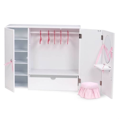 Our Generation Wooden Wardrobe - Closet for 45 cm Dolls