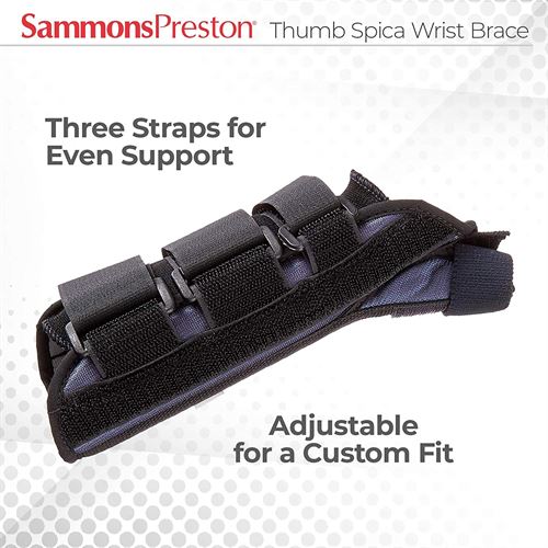 Sammons Preston Thumb Spica Wrist Brace Non latex hand, wrist, and thumb splint to immobilize joints, reduce pain, and speed recovery