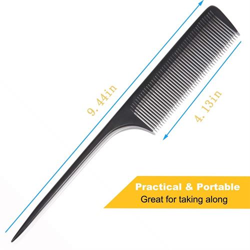 Carbon Fiber Cutting Comb, Professional 9.4” Hair Dressing Teasing Comb