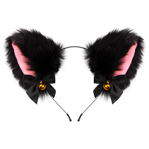 Cat Ears Headband, Cute Plush Neko Ears for Halloween Costume Party