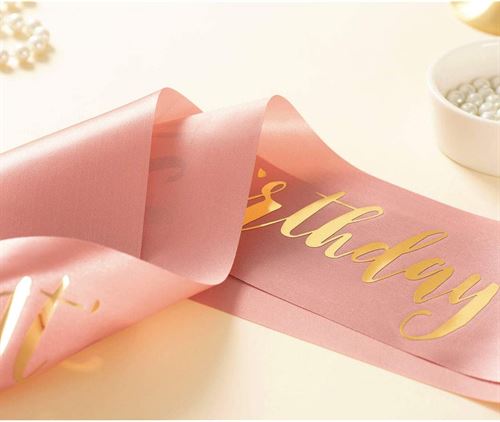 MAGJUCHE It's My 12th Birthday sash, Rose Gold Girl 12 Years Birthday Gifts Party Supplies, Pink Party Decorations