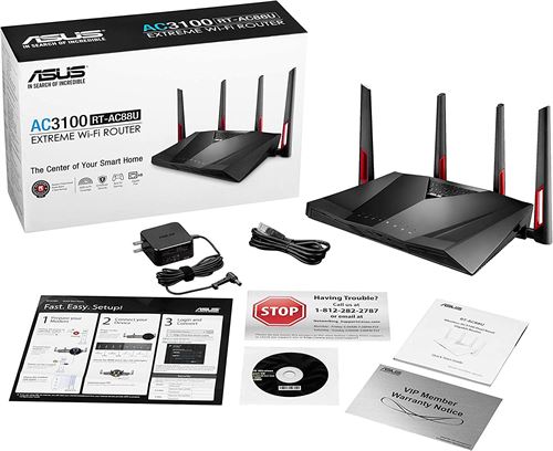 ASUS AC3100 WiFi Gaming Router (RT-AC88U) - Dual Band Gigabit Wireless Router