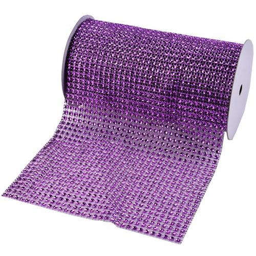 Yama Ribbon, Bling Wrap Ribbon Purple 6inch x 9 feet