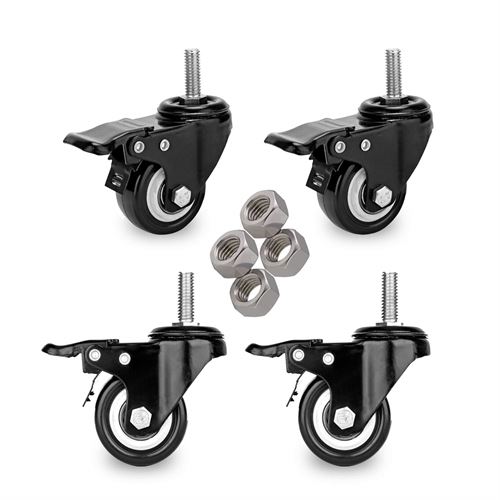 2" Stem Caster Wheels with Safety Dual Locking