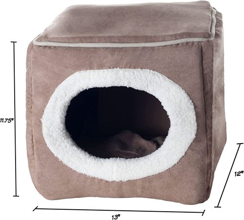 PETMAKER Cozy Cave Enclosed Cube Pet Bed