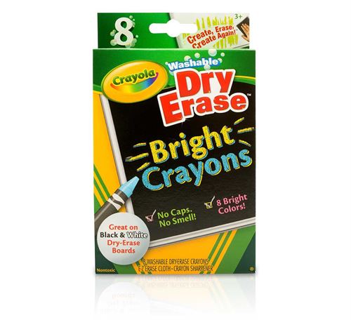 Crayola Dry-Erase Bright Crayons, 8 Count