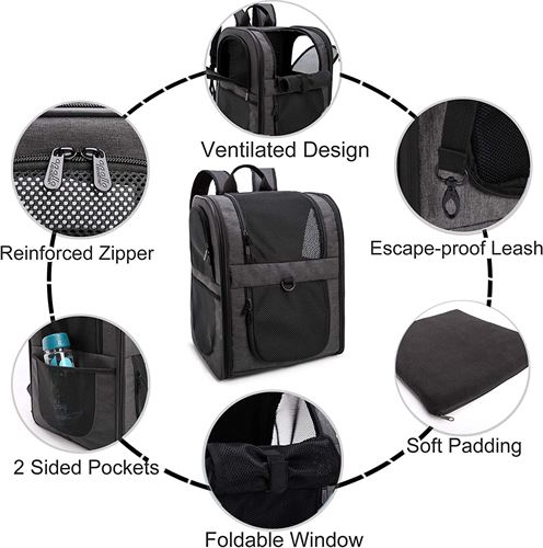 Apollo Walker Pet Carrier Backpack for Large/Small Cats and Dogs