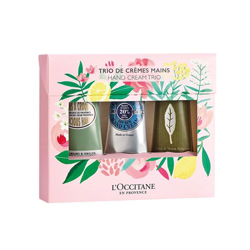 L'Occitane Hand Cream Trio Gift Set Enriched with Shea Butter for Dry Hands
