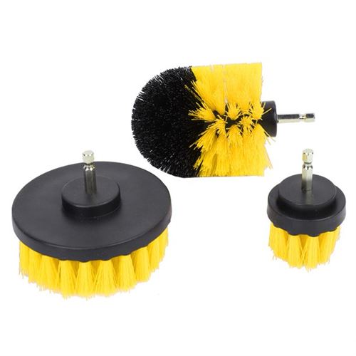Cleaning Kit, Tebru 3PCS Power Scrubber Brush Electric Drill Cleaning Kit for Bathroom Surfaces, Drill Brush