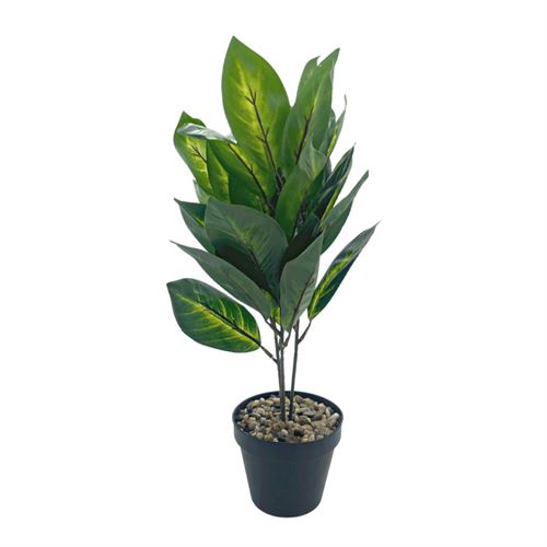 Faux Plants,18'' Artificial Plants Potted Fake Plant for Home Decor Indoor, Small Fake Plant black Pot for Office Desk Decoration