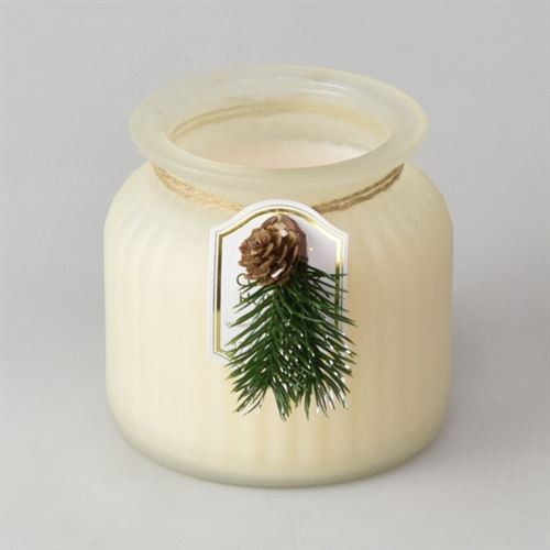 Mainstays Vanilla Scented Candle 2-Wick Ribbed Ivory Jar