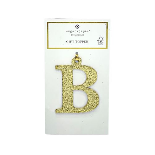Gold Sugar Paper Decorative Letter B