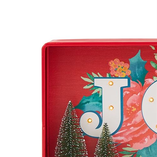 The Pioneer Woman Red Metal Light Up "Joy" Tabletop Sign
