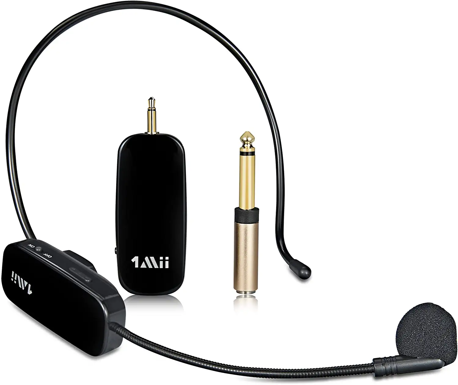 1Mii Long Range Wireless Microphone, Wireless Headset Mic System,50 m Range, 2.4G Wireless Microphone 2 in 1