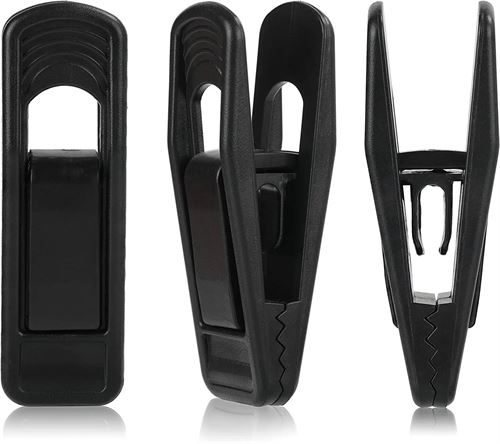 Tinfol Black Plastic Hanger Clips for Hangers