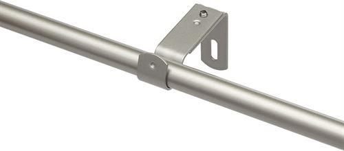 Amazon Basics Curtain Rod with Round Finials  122 to 223 -cm, Nickel